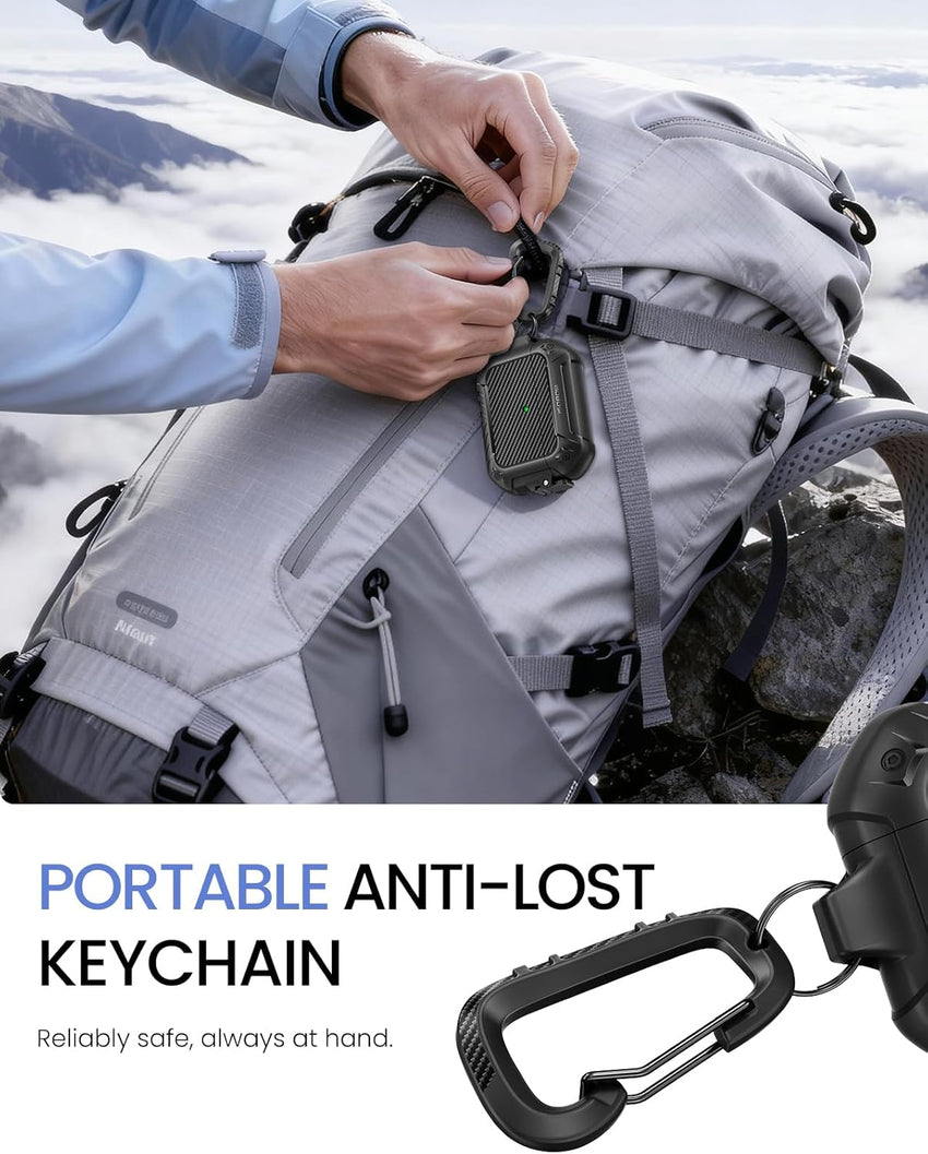 AirPods Case with Lock & Keychain & Cleaner Kit