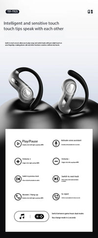 AI Translation Intelligent Open Earphone OWS Bluetooth 6.0 Ultra Long Battery Life ENC Noise Cancelling Sports Office Earphones